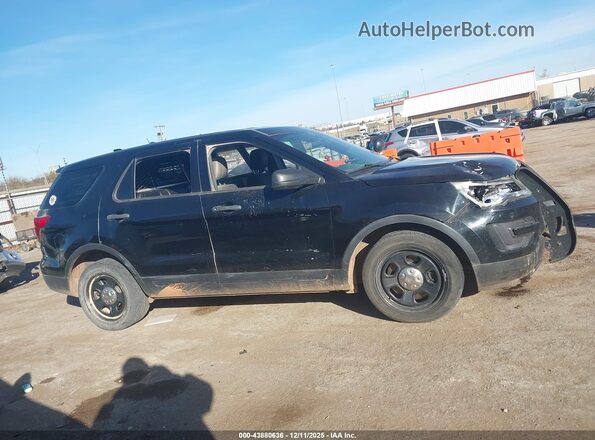 1FM5K8AR4HGD58647 2017 FORD UTILITY POLICE INTERCEPTOR Black Սալոնի հետևի տեսք
