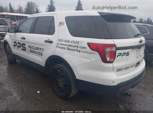 1FM5K8AR5GGA47243 2016 FORD UTILITY POLICE INTERCEPTOR White Задня ліва чверть