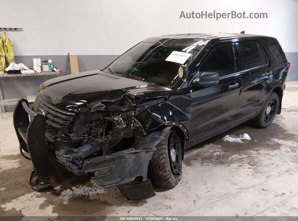 1FM5K8AR9GGA77863 2016 FORD UTILITY POLICE INTERCEPTOR Черный Передняя левая четверть