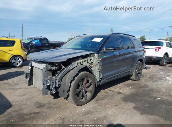 1FM5K8GC2NGA07489 2022 FORD FORD EXPLORER Серый Передняя левая четверть