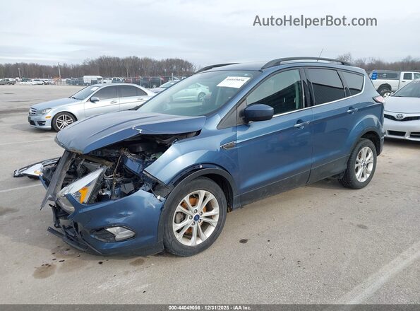 1FMCU0HD3JUC68488 2018 FORD ESCAPE Синий Передняя левая четверть