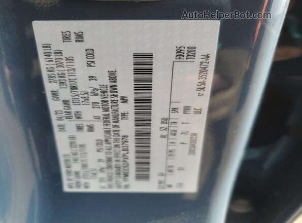 1FMEE5DPXPLB37978 2023 FORD BRONCO Blue VIN sticker view