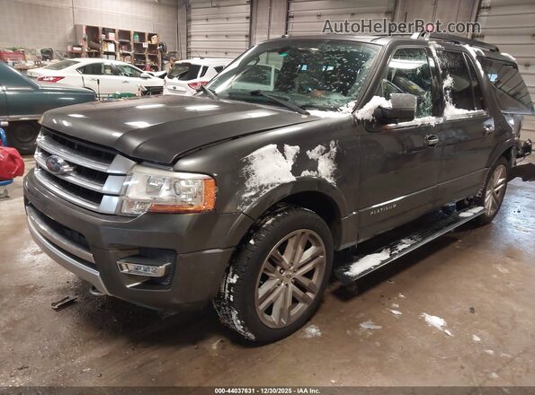 1FMJK1MT7HEA77001 2017 FORD EXPEDITION EL Gray წინა მარცხენა ხედი სამი მეოთხედიდან