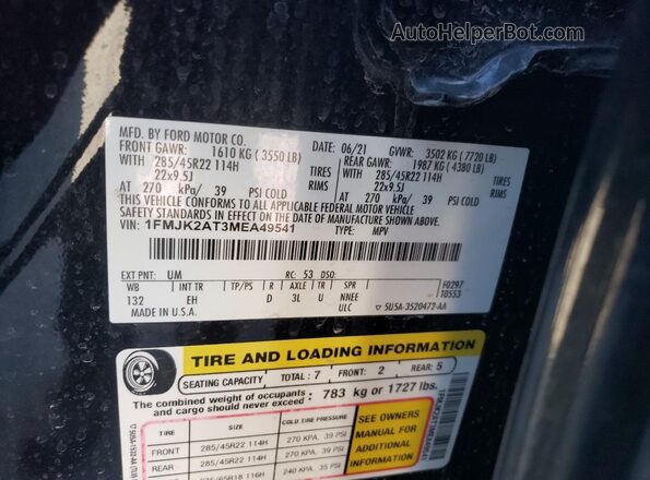 1FMJK2AT3MEA49541 2021 FORD EXPEDITION Black 