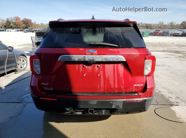 1FMSK8DH1NGA12833 2022 FORD FORD EXPLORER Maroon Rear view