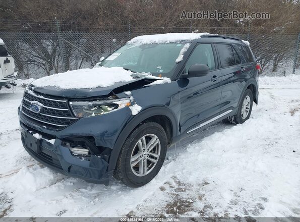 1FMSK8DH3RGA24682 2024 FORD FORD EXPLORER Blue Առջևի ձախ երեք քառորդ տեսարան