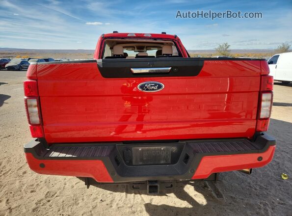 1FT7W2B63NED12561 2022 FORD F250 Red Vista trasera