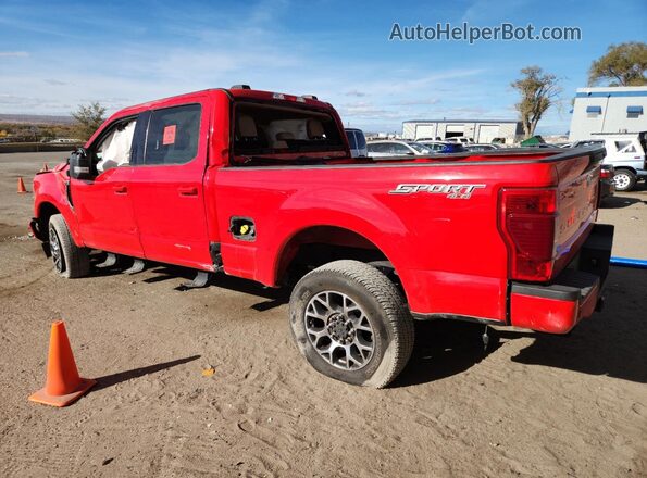 1FT7W2B63NED12561 2022 FORD F250 Red Trasero izquierdo