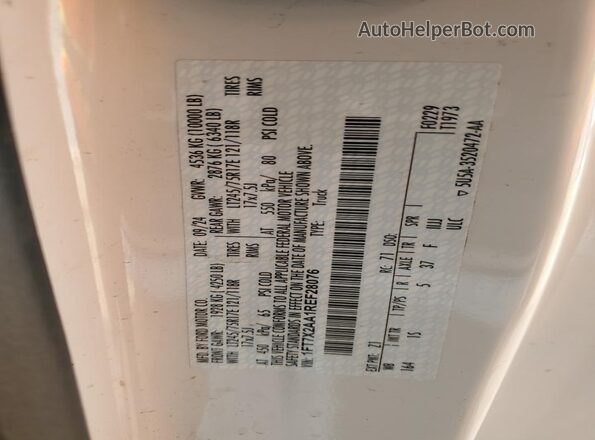 1FT7X2AA1REF28076 2024 FORD F250 White Engine compartment view