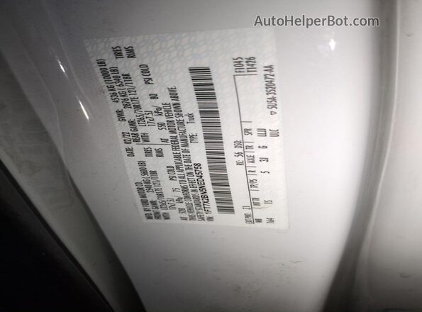 1FT7X2BN5NED45758 2022 FORD F250 White Շարժիչի բաժամունքի տեսք