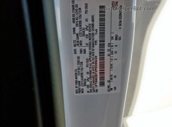 1FT8W2BT2PED69220 2023 FORD F250 White Вид підкапотного простору