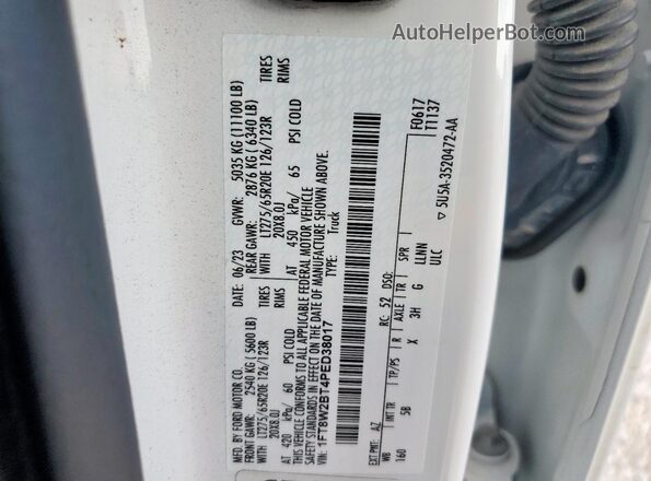 1FT8W2BT4PED38017 2023 FORD F250 White Widok komory silnika