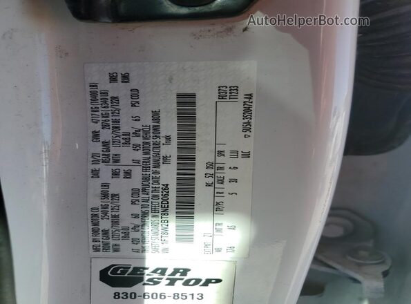 1FT8W2BT8NED06264 2022 FORD F250 White Շարժիչի բաժամունքի տեսք