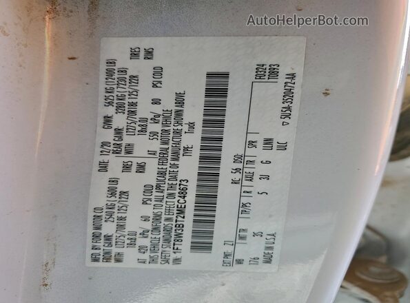 1FT8W3BT2MEC48673 2021 FORD F350 White 