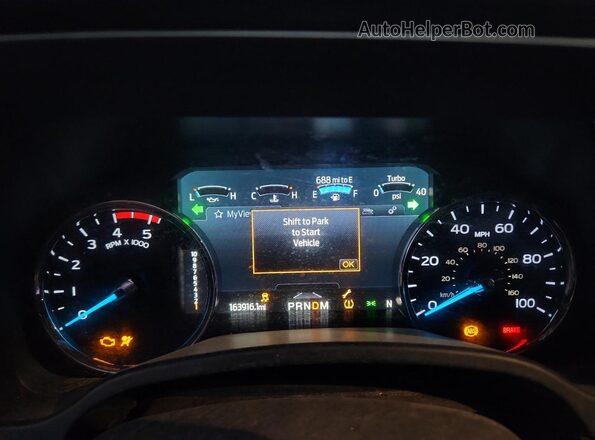 1FT8W3DT0LED33653 2020 FORD F350 Белый Вид щитка приборов