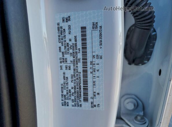 1FT8W4DM8PED25112 2023 FORD F450 White ძრავის განყოფილების ხედი