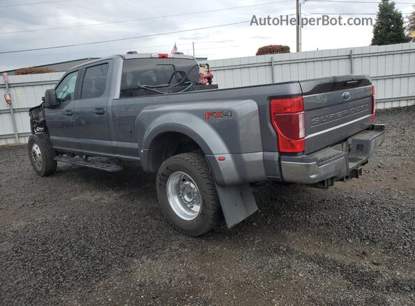 1FT8W4DT8MED73423 2021 FORD F450 Gray Задня ліва чверть