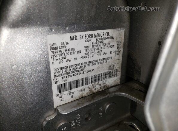 1FT8W4DT9GEC10431 2016 FORD F450 Silver 