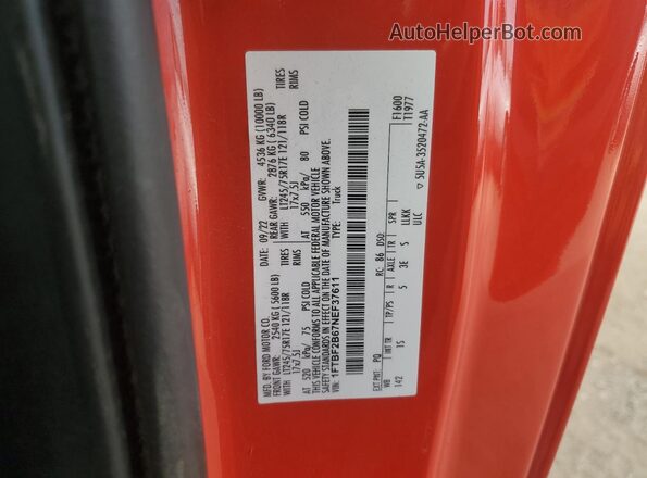 1FTBF2B67NEF37611 2022 FORD F250 Red Engine compartment view