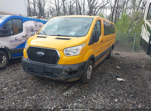 1FTBR1Y82MKA04401 2021 FORD TRANSIT-250 Yellow Vista tres cuartos delantera izquierda