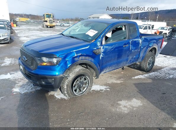 1FTER1FH1LLA76117 2020 FORD RANG Blue წინა მარცხენა ხედი სამი მეოთხედიდან