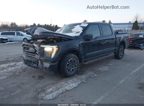 1FTEW1EP6NFB81349 2022 FORD F150 Black Передня ліва чверть