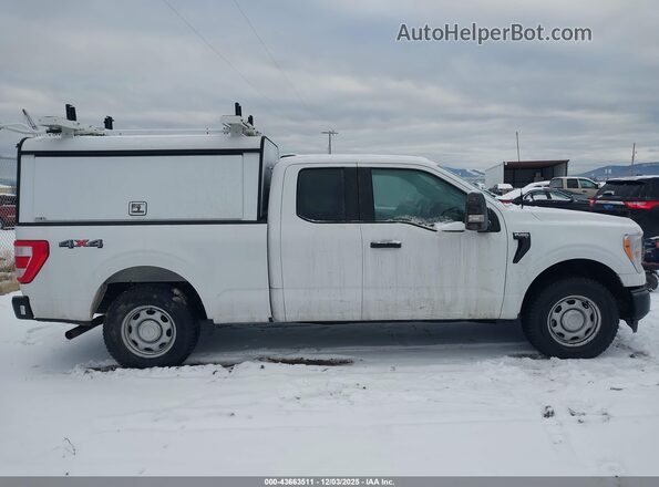 1FTEX1EP9MKE59096 2021 FORD F150 White Вид задньої частини салону