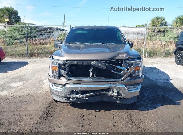 1FTFW1E83MKE86701 2021 FORD F150 Gold Widok zestawu wskaźników