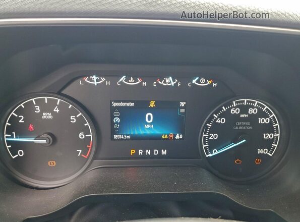 1FTFW1P86NKD26293 2022 FORD F150 Белый Вид щитка приборов
