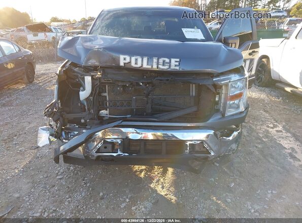 1FTFW1P88NKE97689 2022 FORD F-150 POLICE RESPONDER Gray Widok z przodu