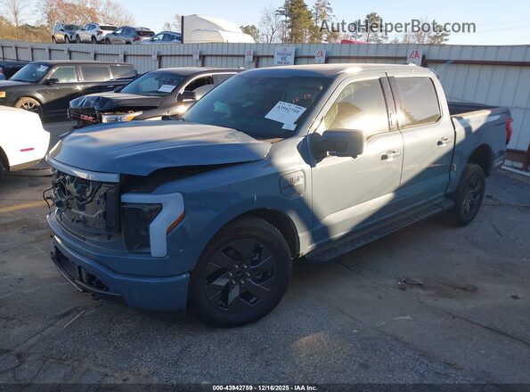 1FTVW1EV4PWG49046 2023 FORD F-150 LIGHTNING Blue Առջևի ձախ երեք քառորդ տեսարան