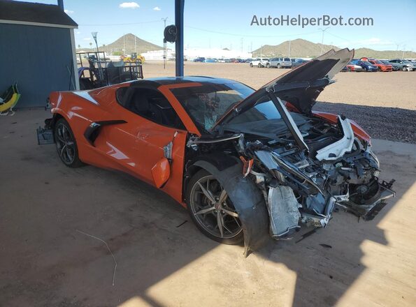 1G1Y72D40L5114863 2020 CHEVROLET CORVETTE Orange Передня права чверть