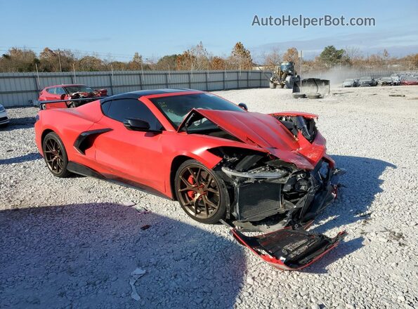 1G1Y72D41L5113401 2020 CHEVROLET CORVETTE Красный Передняя правая четверть