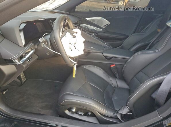 1G1Y72D46L5118948 2020 CHEVROLET CORVETTE Black Widok wnętrza z przodu