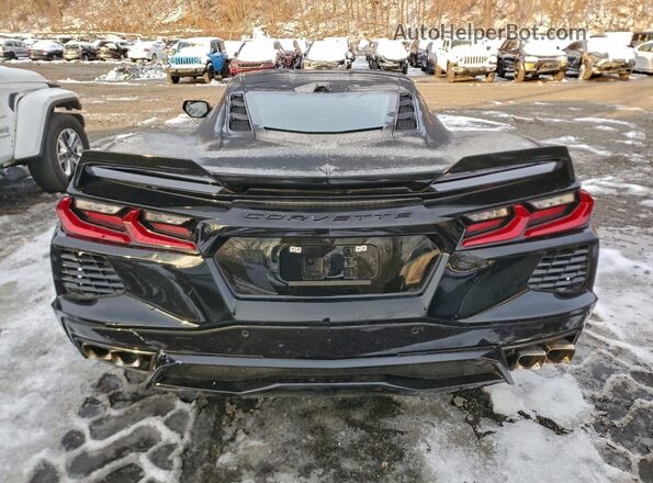 1G1Y72D46L5118948 2020 CHEVROLET CORVETTE Black Widok z tyłu