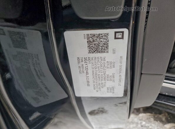 1G1Y72D46L5118948 2020 CHEVROLET CORVETTE Black Widok komory silnika