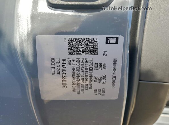 1G1YA2D41S5111163 2025 CHEVROLET CORVETTE Gray Շարժիչի բաժամունքի տեսք