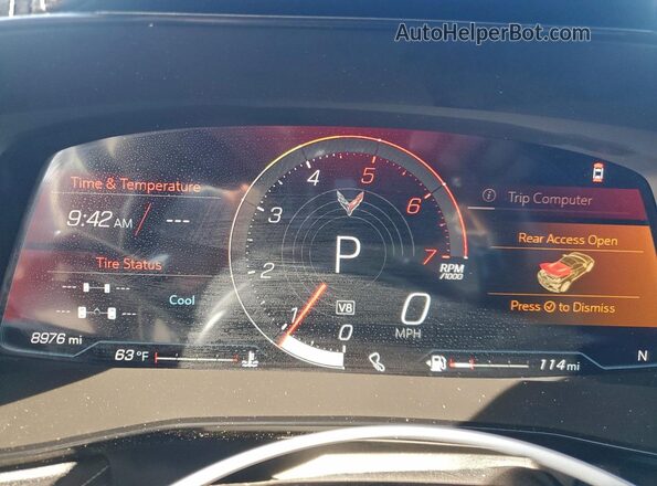 1G1YA2D41S5111163 2025 CHEVROLET CORVETTE Gray Սարքավորումների վահանակի տեսք