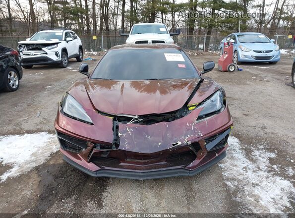 1G1YA2D49M5123399 2021 CHEVROLET CORVETTE Burgundy Սարքավորումների վահանակի տեսք