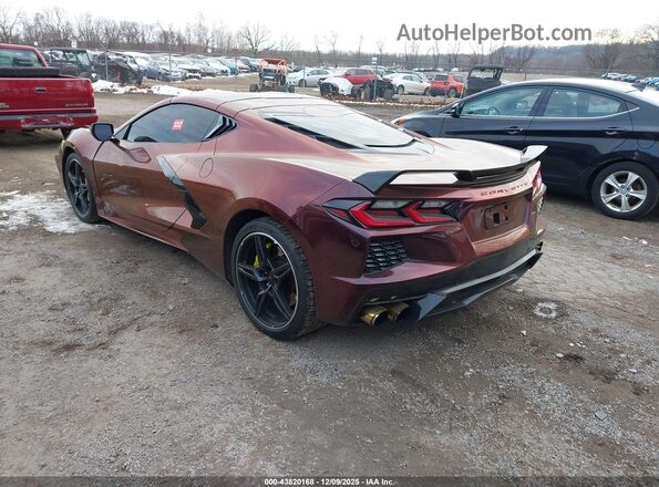 1G1YA2D49M5123399 2021 CHEVROLET CORVETTE Burgundy Հետևի ձախ