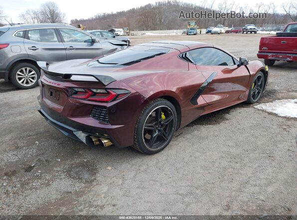 1G1YA2D49M5123399 2021 CHEVROLET CORVETTE Burgundy Հետևի աջ