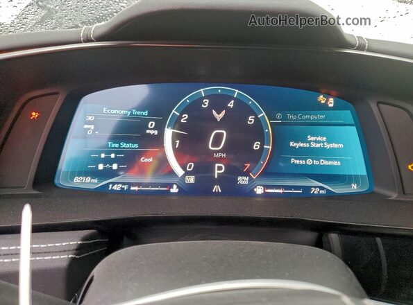 1G1YA2D49S5113288 2025 CHEVROLET CORVETTE Black Սարքավորումների վահանակի տեսք