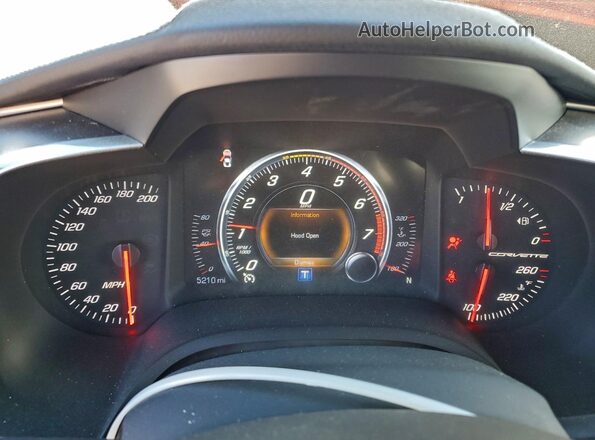 1G1YA2D71K5114901 2019 CHEVROLET CORVETTE Red Instrument cluster view