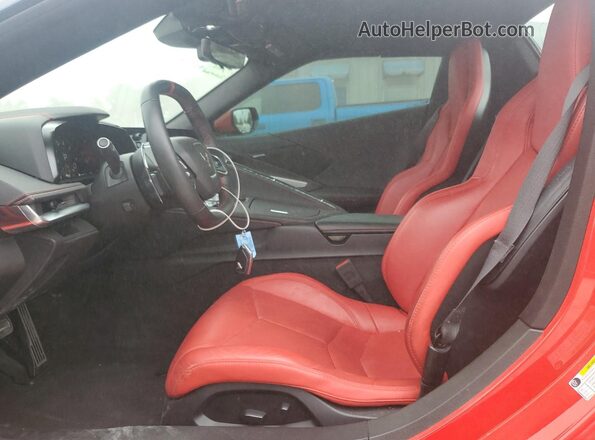 1G1YA3D44P5131307 2023 CHEVROLET CORVETTE Red Вид салону спереду