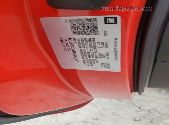 1G1YA3D44P5131307 2023 CHEVROLET CORVETTE Red Вид підкапотного простору