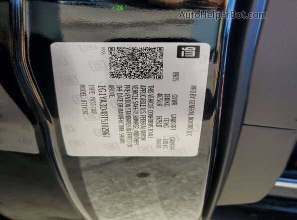 1G1YA3D48T5102967 2026 CHEVROLET CORVETTE Black Вид наклейки з VIN-кодом