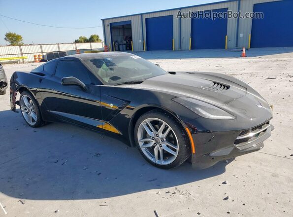 1G1YB2D74K5108183 2019 CHEVROLET CORVETTE Black Przód prawy
