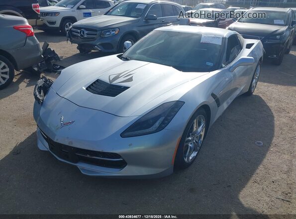 1G1YD2D70H5118003 2017 CHEVROLET CORVETTE Silver წინა მარცხენა ხედი სამი მეოთხედიდან