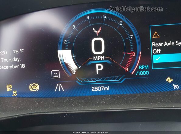 1G1YF3D36T5600769 2026 CHEVROLET CORVETTE Blue 
