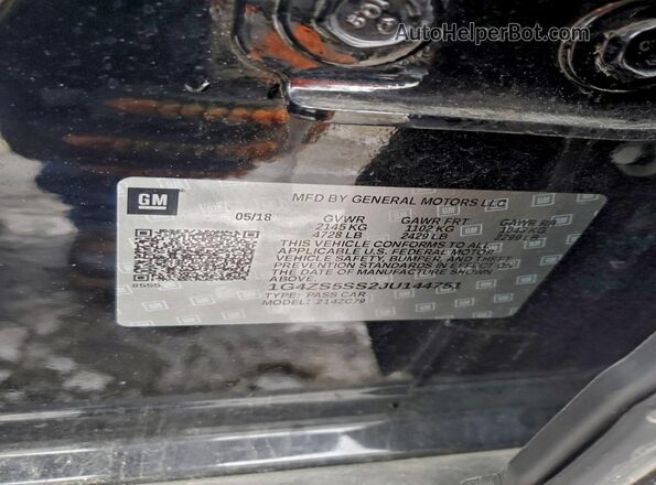 1G4ZS5SS2JU144751 2018 BUICK LACROSSE Black 